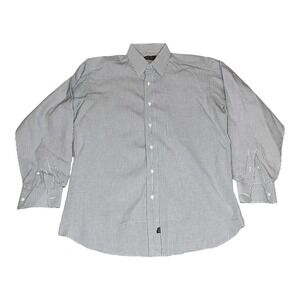 Vintage USA Made 90s Neiman Marcus Collection Mens Gingham Dress Shirt 15.5 33